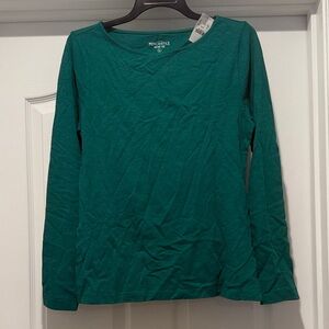 J. Crew Factory Teal Long Sleeve Top